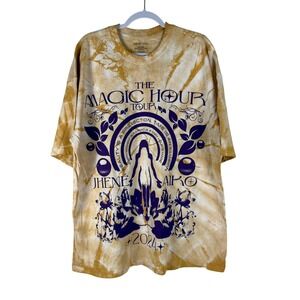 Jhene Aiko The Magic Hour Tour 2024 Shirt XXL 2XL Yellow Tie Dye R&B Merch NWOT